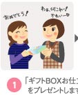 1:｢ギフトBOXお仕立て券｣をプレゼントします。